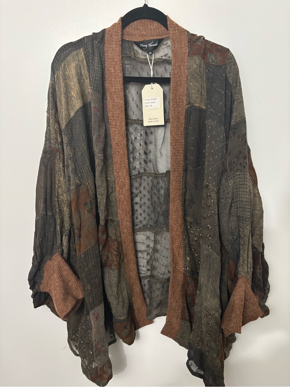 Young Threads Statement piece Open Shrug Kimono